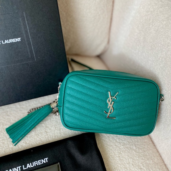 Saint Laurent Mini Lou Bag in “Green Field” color - Picture 8 of 14